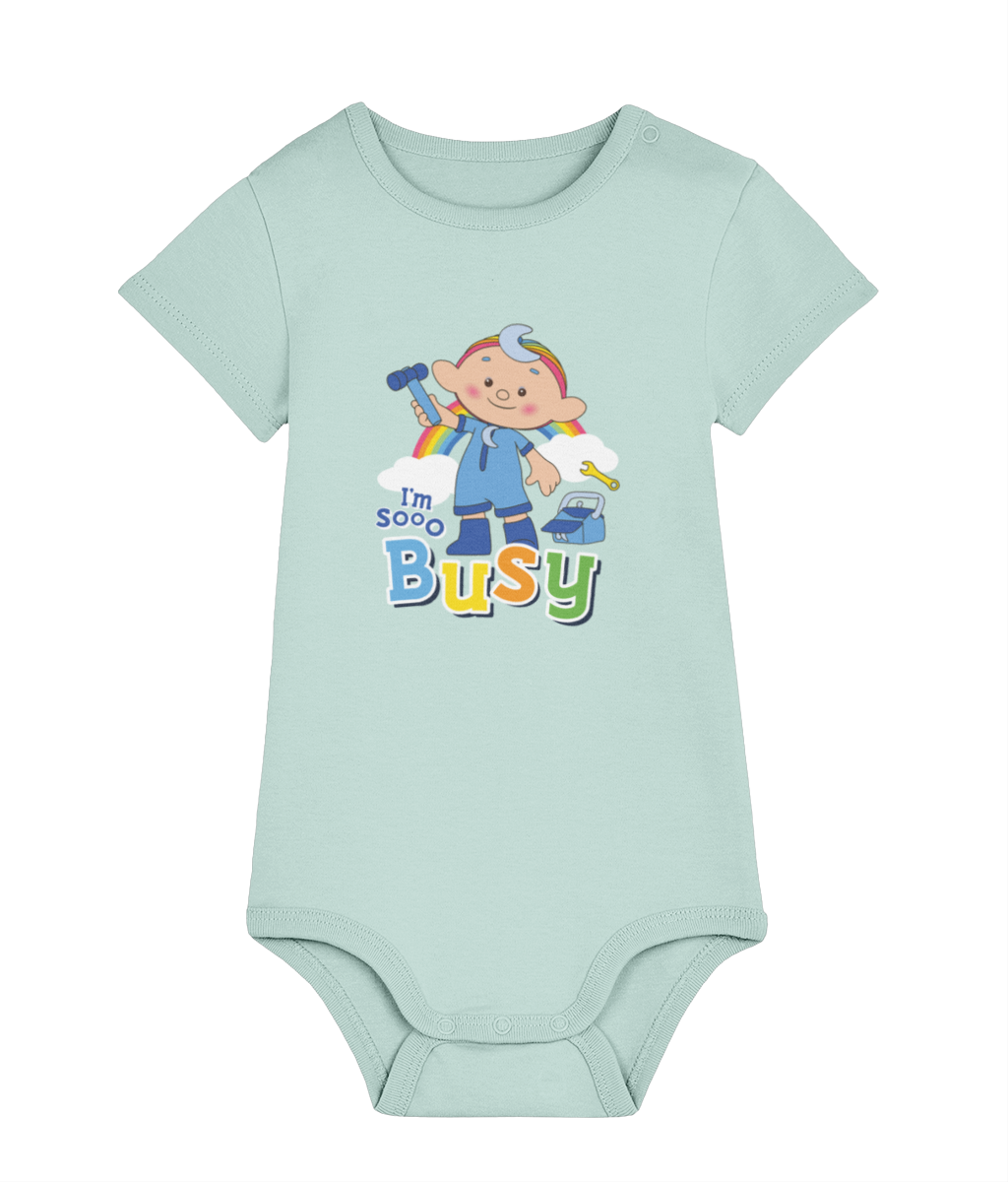 Baba Blue - 'I'm Sooo Busy' baby bodysuit