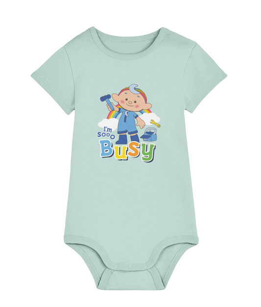 Baba Blue - 'I'm Sooo Busy' baby bodysuit