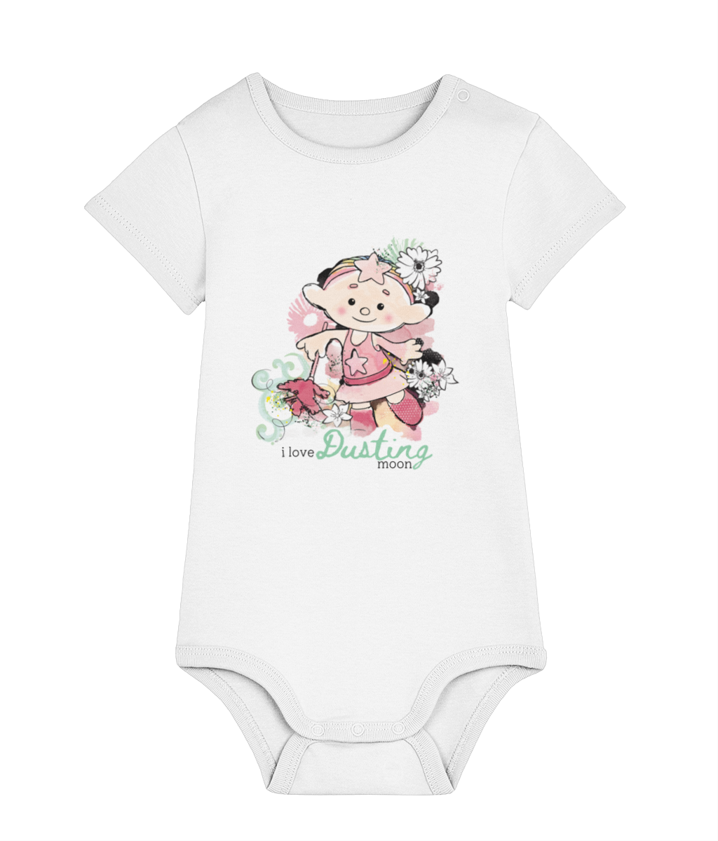 Baba Pink - 'I love dusting Moon' baby bodysuit