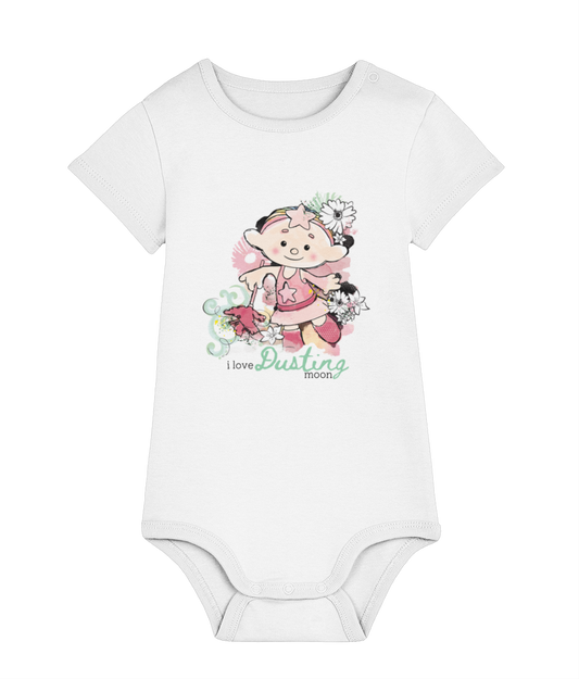 Baba Pink - 'I love dusting Moon' baby bodysuit