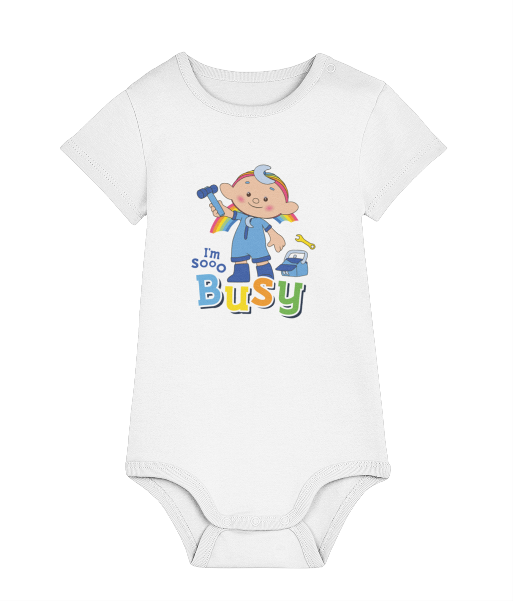 Baba Blue - 'I'm Sooo Busy' baby bodysuit