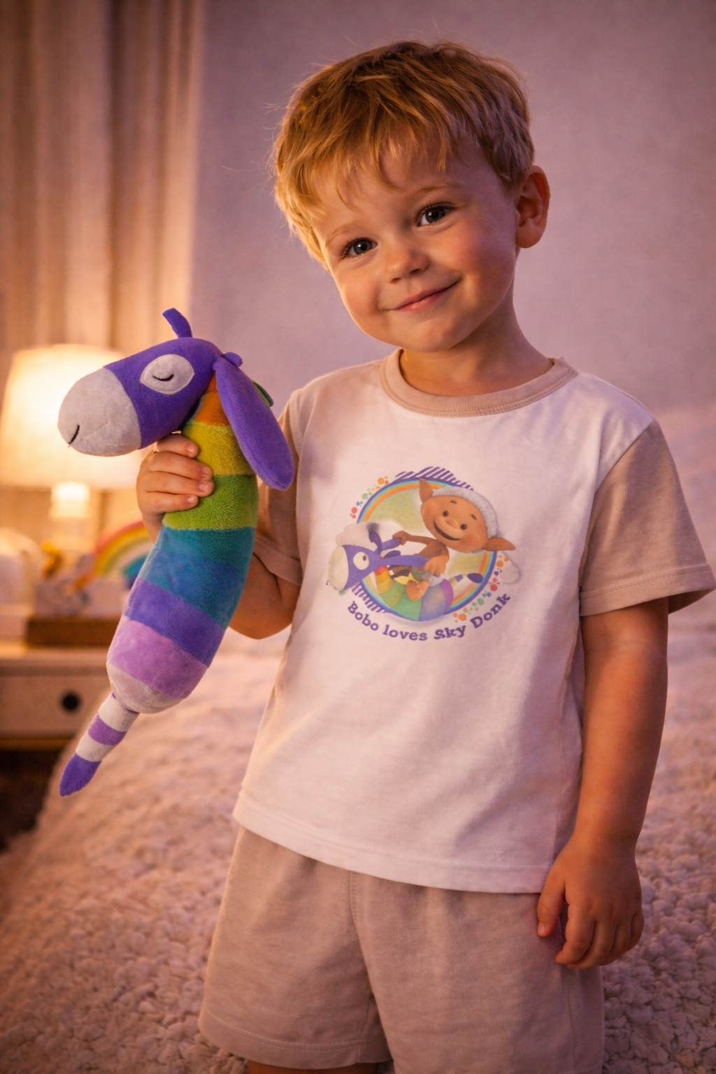 Bobo White & Skydonk Short Sleeve Pyjama Set