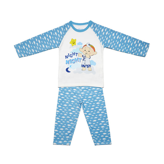 Baba Blue Raglan Sleeve Pyjamas