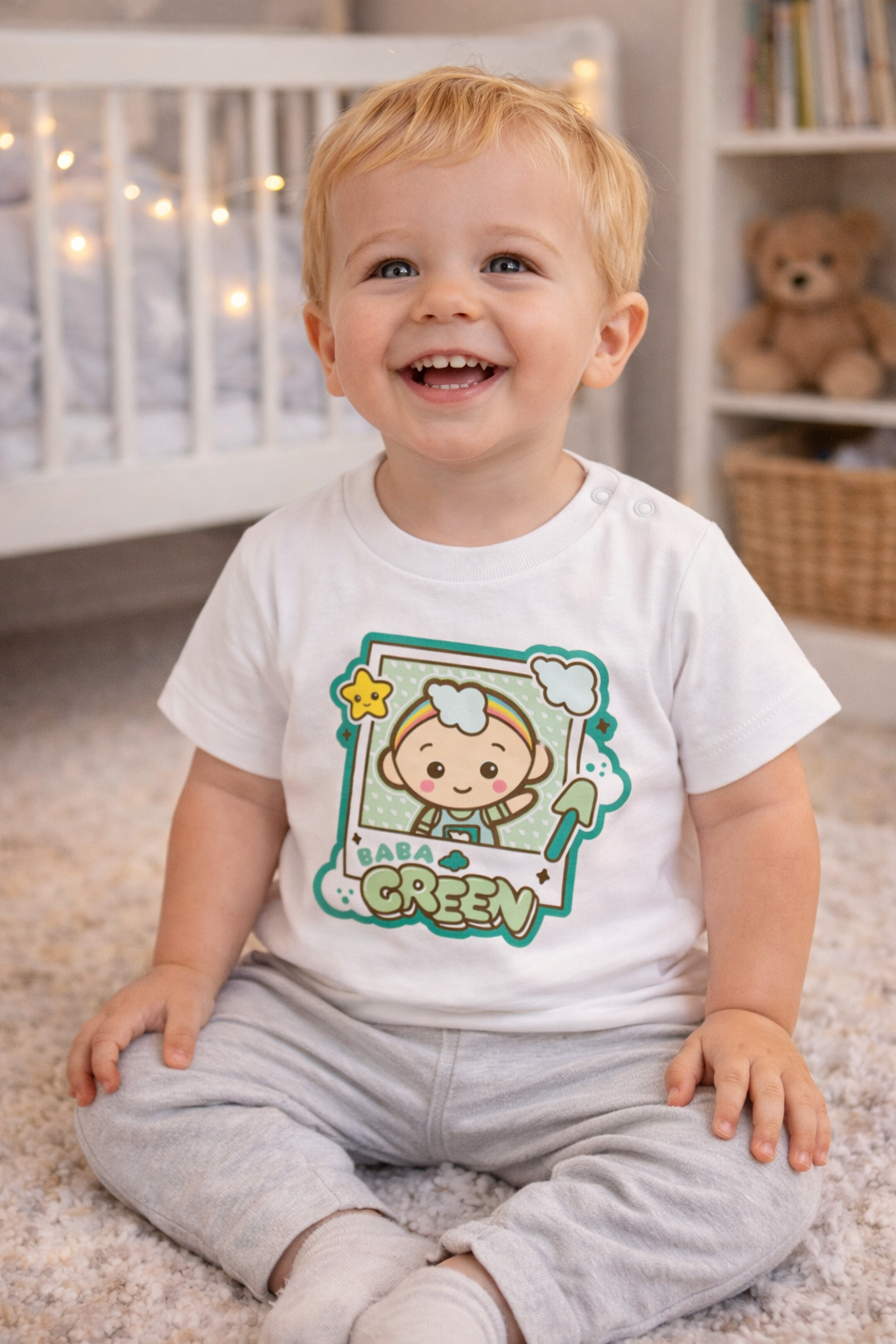 LIMITED EDITION Baba Green Kawaii Style BABY T-Shirt – Cloudbabies