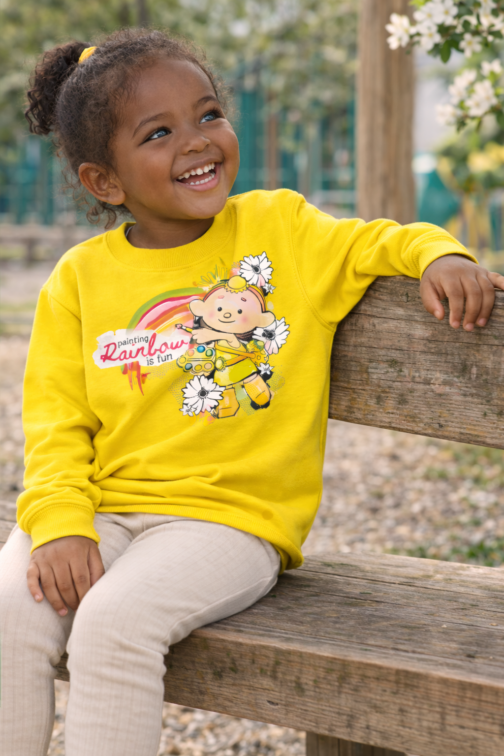 Baba Yellow's Painting Rainbow Is Fun Sweatshirt