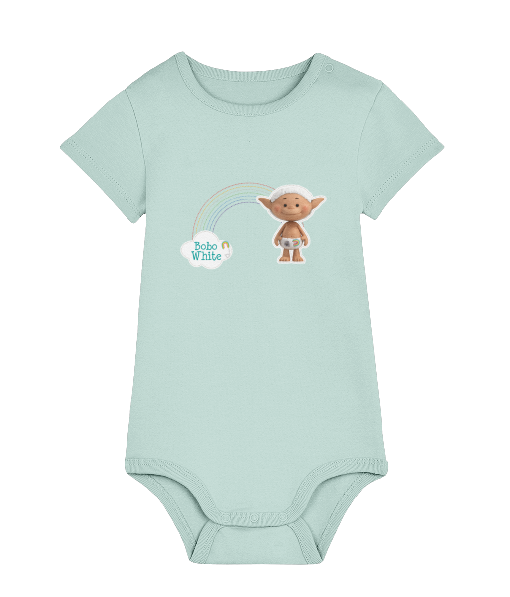 Bobo White - 'Bobo & Rainbow' baby bodysuit