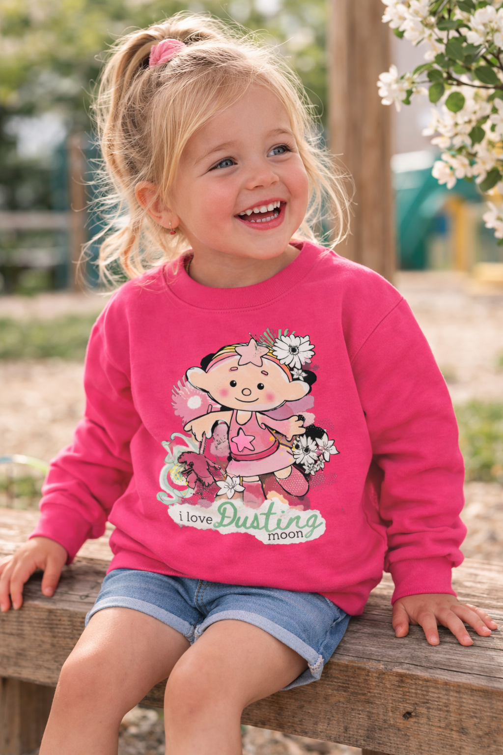 Baba Pink Dusting Moon Sweatshirt