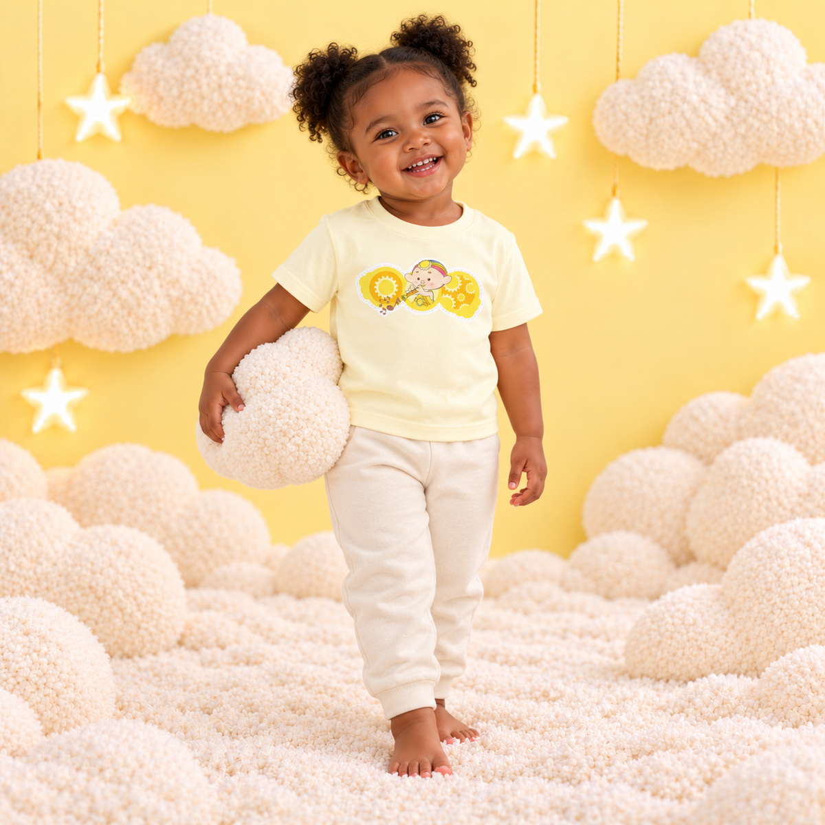 Baba Yellow Illustrated Baby T-Shirt