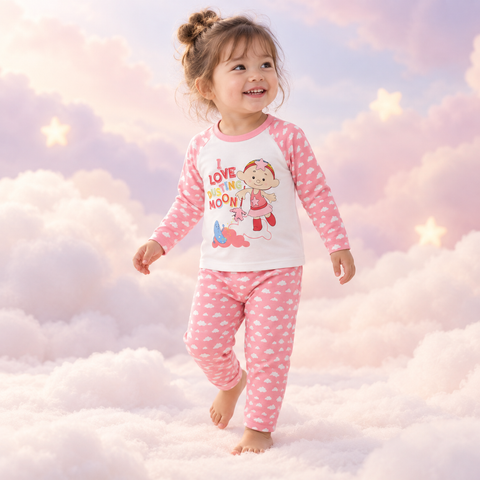 Baba Pink Raglan Sleeve Pyjamas alternate view