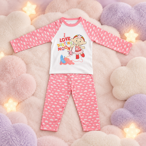 Baba Pink Raglan Sleeve Pyjamas