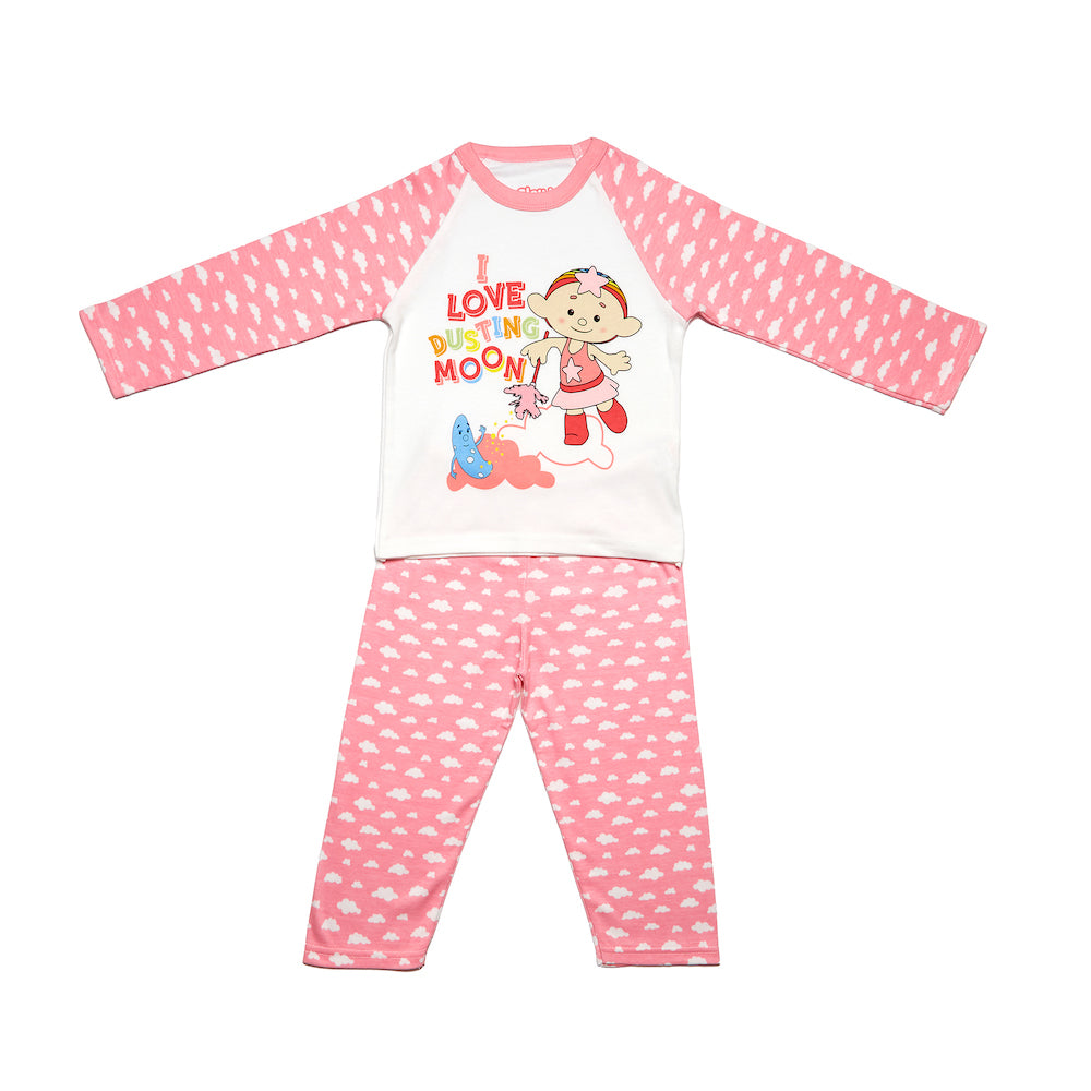 Baba Pink long-sleeve pyjama set - front view