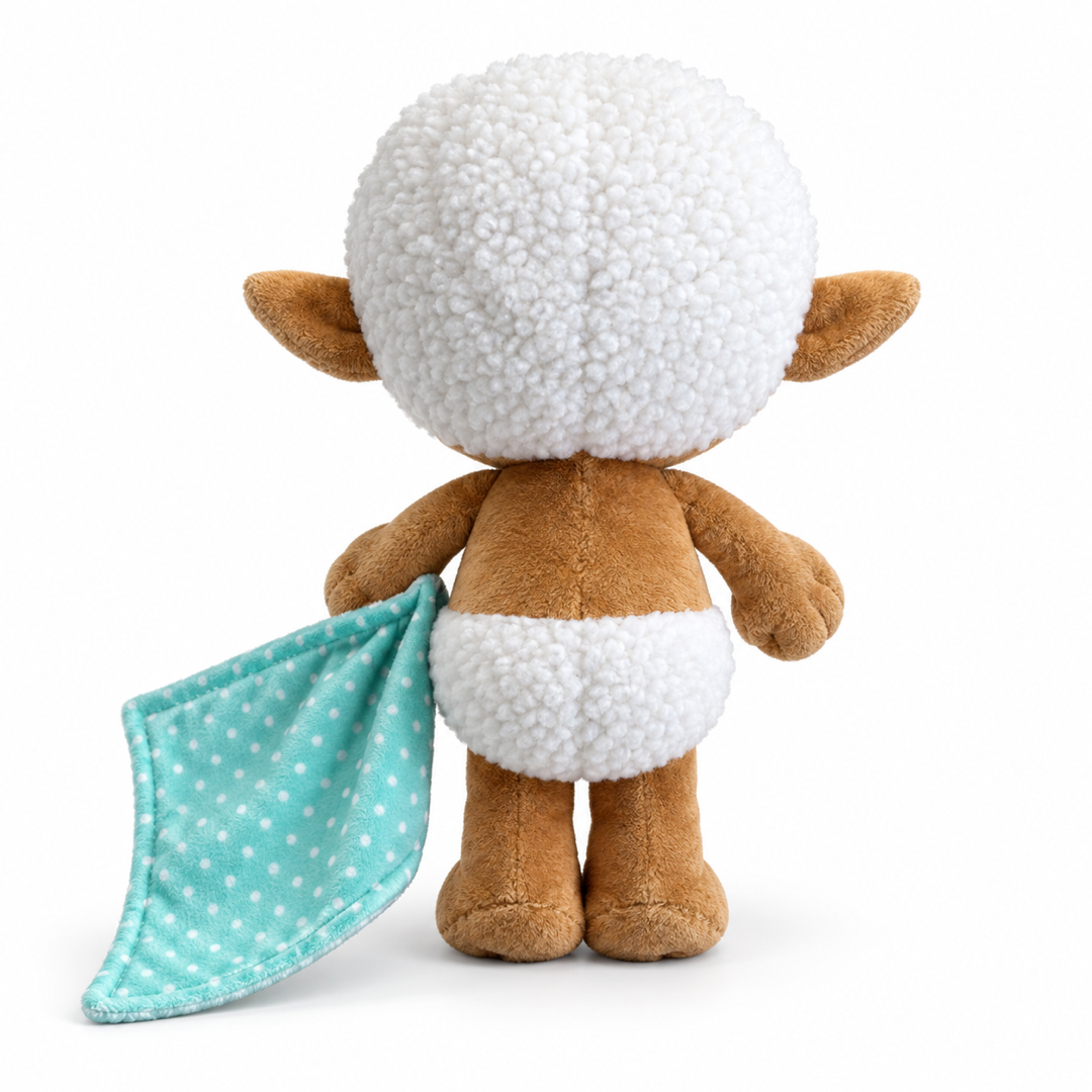 My 1st Bobo White plush toy front product view