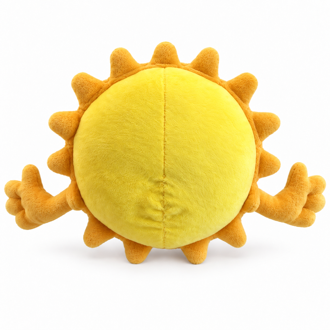 Back view of the Cloudbabies Sky Friends Sun cuddle plush