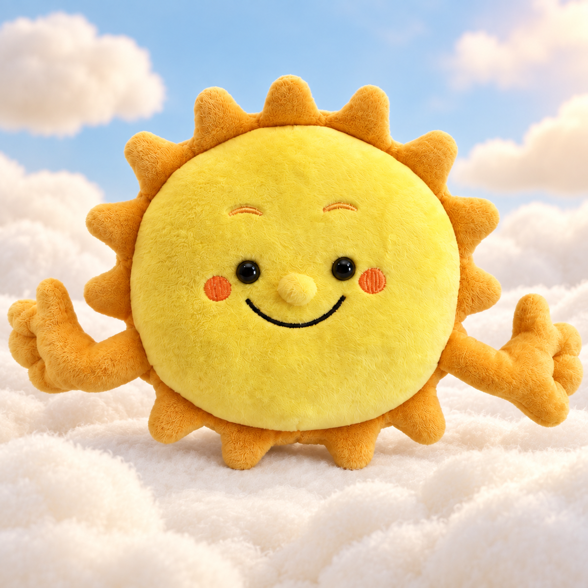 Cloudbabies Sky Friends Sun cuddle plush on soft clouds