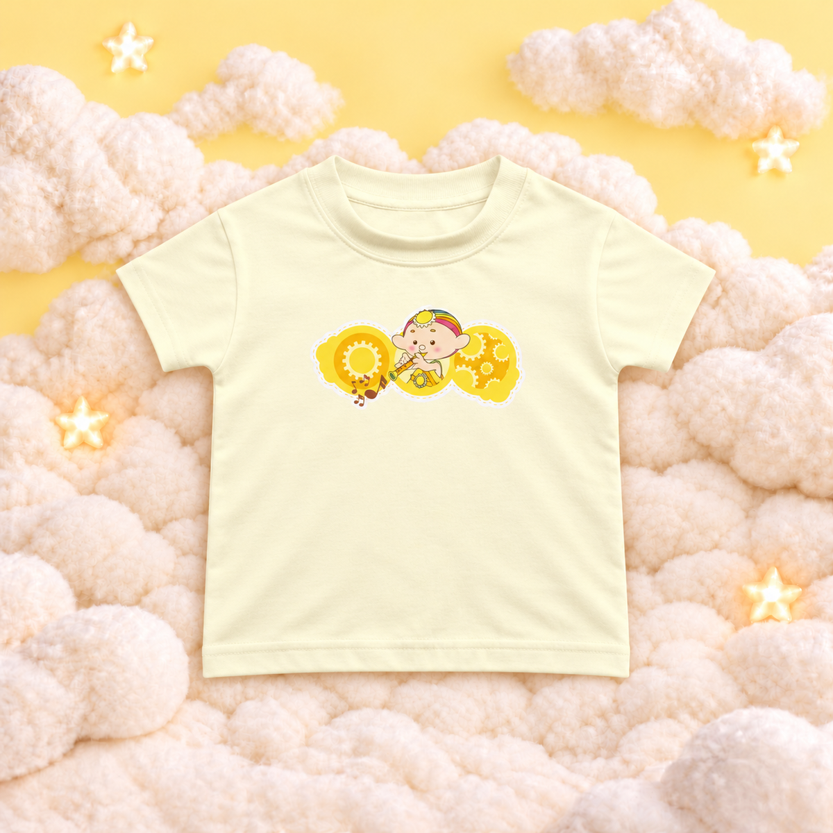Baba Yellow Illustrated Baby T-Shirt